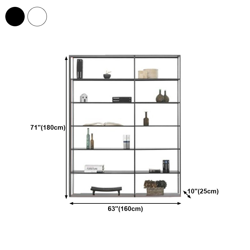 Metal Bookcase Minimalist Book Shelf with Rectangular Shelves Clearhalo 'Bookcases' 'furn' 'furn_bookcases' 'Furniture' 'furniture_bookcases' 'kitchen' 'kitchen_bookcases' 'Living Room Furniture' 'Office Furniture' 4670817
