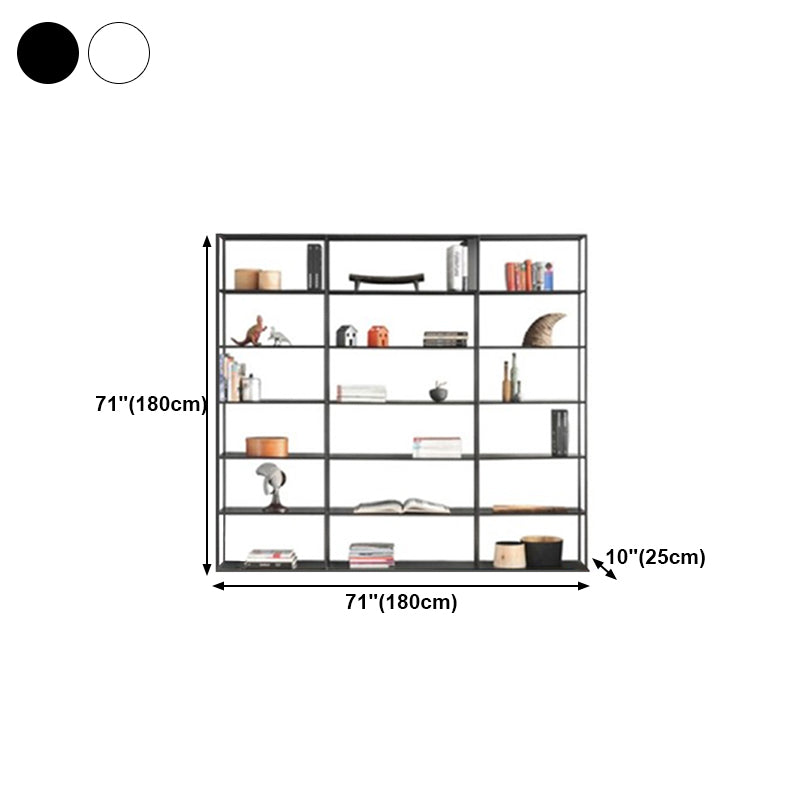 Metal Bookcase Minimalist Book Shelf with Rectangular Shelves Clearhalo 'Bookcases' 'furn' 'furn_bookcases' 'Furniture' 'furniture_bookcases' 'kitchen' 'kitchen_bookcases' 'Living Room Furniture' 'Office Furniture' 4670818