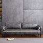 Faux Leather Cushions Sofa 3-Seat 30.7" High Square Arm Loveseat 79"L x 31"W x 26"H Dark Gray Clearhalo 'furn' 'furn_sofas' 'Furniture' 'furniture_sofas' 'kitchen' 'kitchen_sofas' 'Living Room Furniture' 'Sofa' 'sofas' 4670820