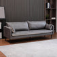 Faux Leather Cushions Sofa 3-Seat 30.7" High Square Arm Loveseat 70"L x 31"W x 26"H Dark Gray Clearhalo 'furn' 'furn_sofas' 'Furniture' 'furniture_sofas' 'kitchen' 'kitchen_sofas' 'Living Room Furniture' 'Sofa' 'sofas' 4670822