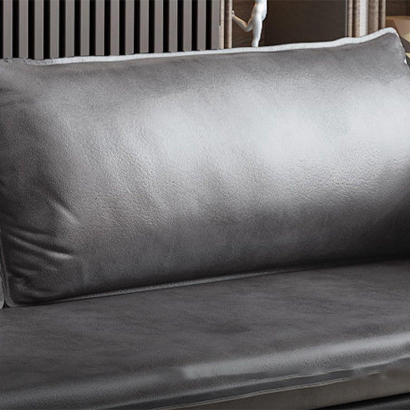 Faux Leather Cushions Sofa 3-Seat 30.7" High Square Arm Loveseat Clearhalo 'furn' 'furn_sofas' 'Furniture' 'furniture_sofas' 'kitchen' 'kitchen_sofas' 'Living Room Furniture' 'Sofa' 'sofas' 4670827