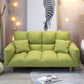 Modern Fabric Square Arm Sofa Standard Biscuit Back 4 Wood Legs Sofa Green 26"H x 45"L x 18"W Clearhalo 'Furniture' 'furniture_sofas' 'kitchen' 'kitchen_sofas' 'Living Room Furniture' 'Sofa' 'sofas' 4670850