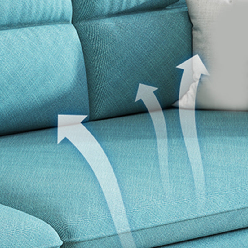 4-Seater Square Arm Sofa 92.1"/106.3" Wide Cushions Extra Long Slipcovered Sofa Clearhalo 'furn' 'furn_sofas' 'Furniture' 'furniture_sofas' 'kitchen' 'kitchen_sofas' 'Living Room Furniture' 'Sofa' 'sofas' 4670861