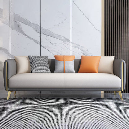 3/4 Seater Sofa Chaise Hair Pin Legs sofa for Home Bonus Room Gray-White Clearhalo 'furn' 'furn_sofas' 'Furniture' 'furniture_sofas' 'kitchen' 'kitchen_sofas' 'Living Room Furniture' 'Sofa' 'sofas' 4670874