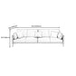 32.28" H Scandinavian Standard Square Arm Sofa with Pillow Back in Brown Finish Clearhalo 'furn' 'furn_sofas' 'Furniture' 'furniture_sofas' 'kitchen' 'kitchen_sofas' 'Living Room Furniture' 'Sofa' 'sofas' 4670938