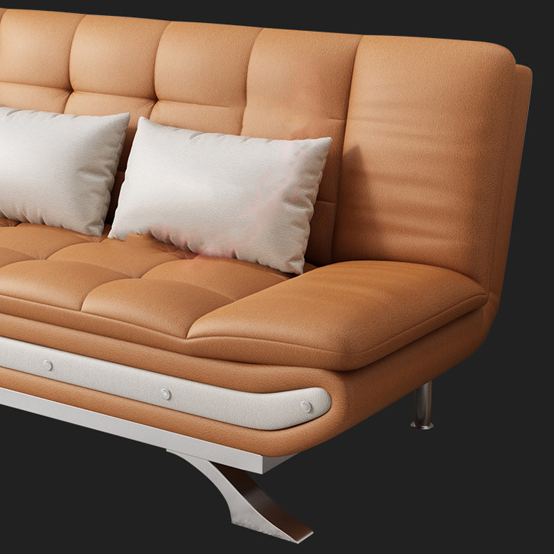 Modern Armless Sofa Faux Leather 35"W Modern Sofa for Living Room Clearhalo 'furn' 'furn_sofas' 'Furniture' 'furniture_sofas' 'kitchen' 'kitchen_sofas' 'Living Room Furniture' 'Sofa' 'sofas' 4670955