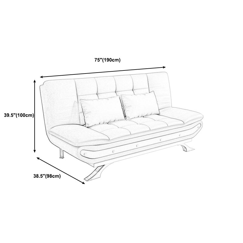 Modern Armless Sofa Faux Leather 35"W Modern Sofa for Living Room Clearhalo 'furn' 'furn_sofas' 'Furniture' 'furniture_sofas' 'kitchen' 'kitchen_sofas' 'Living Room Furniture' 'Sofa' 'sofas' 4670965