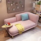 Linen/faux Leather Modern Sofa 31"W Square Arm Tight Back Sofa for Living Room 55"L x 31.5"W x 27.5"H Pink Faux Leather Clearhalo 'furn' 'furn_sofas' 'Furniture' 'furniture_sofas' 'kitchen' 'kitchen_sofas' 'Living Room Furniture' 'Sofa' 'sofas' 4671001