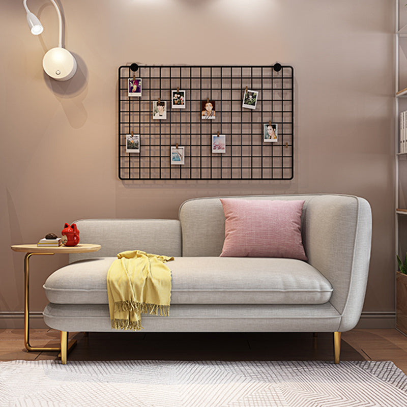 Linen/faux Leather Modern Sofa 31"W Square Arm Tight Back Sofa for Living Room Off-White Linen Clearhalo 'furn' 'furn_sofas' 'Furniture' 'furniture_sofas' 'kitchen' 'kitchen_sofas' 'Living Room Furniture' 'Sofa' 'sofas' 4671011