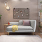 Linen/faux Leather Modern Sofa 31"W Square Arm Tight Back Sofa for Living Room Off-White Faux Leather Clearhalo 'furn' 'furn_sofas' 'Furniture' 'furniture_sofas' 'kitchen' 'kitchen_sofas' 'Living Room Furniture' 'Sofa' 'sofas' 4671016