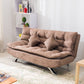 74.80" W √ó 33.46" D √ó 35.43" H Biscuit Back Velvet Armless Sofa with Foldable Clearhalo 'furn' 'furn_sofas' 'Furniture' 'furniture_sofas' 'kitchen' 'kitchen_sofas' 'Living Room Furniture' 'Sofa' 'sofas' 4671029