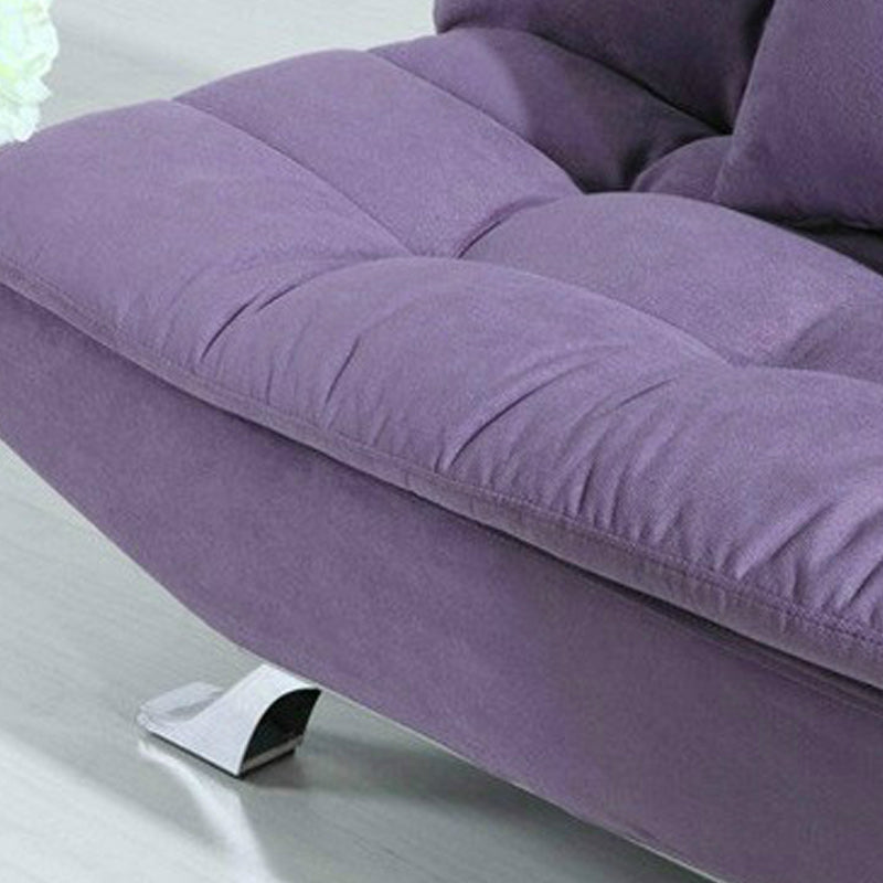 74.80" W √ó 33.46" D √ó 35.43" H Biscuit Back Velvet Armless Sofa with Foldable Clearhalo 'furn' 'furn_sofas' 'Furniture' 'furniture_sofas' 'kitchen' 'kitchen_sofas' 'Living Room Furniture' 'Sofa' 'sofas' 4671036