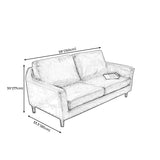 Transitional Faux Leather Flared Arm Sofa with 2 Pillows for Living Room Clearhalo 'furn' 'furn_sofas' 'Furniture' 'furniture_sofas' 'kitchen' 'kitchen_sofas' 'Living Room Furniture' 'Sofa' 'sofas' 4671048