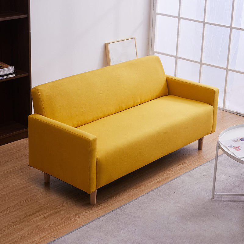 Modern 4 Wood Legs Standard Sofa Square Arm Sofa for Living Room Ginger Clearhalo 'Furniture' 'furniture_sofas' 'kitchen' 'kitchen_sofas' 'Living Room Furniture' 'Sofa' 'sofas' 4671056