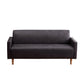 Modern 4 Wood Legs Standard Sofa Square Arm Sofa for Living Room Dark Gray 28"H x 43"L x 24"W Clearhalo 'Furniture' 'furniture_sofas' 'kitchen' 'kitchen_sofas' 'Living Room Furniture' 'Sofa' 'sofas' 4671059