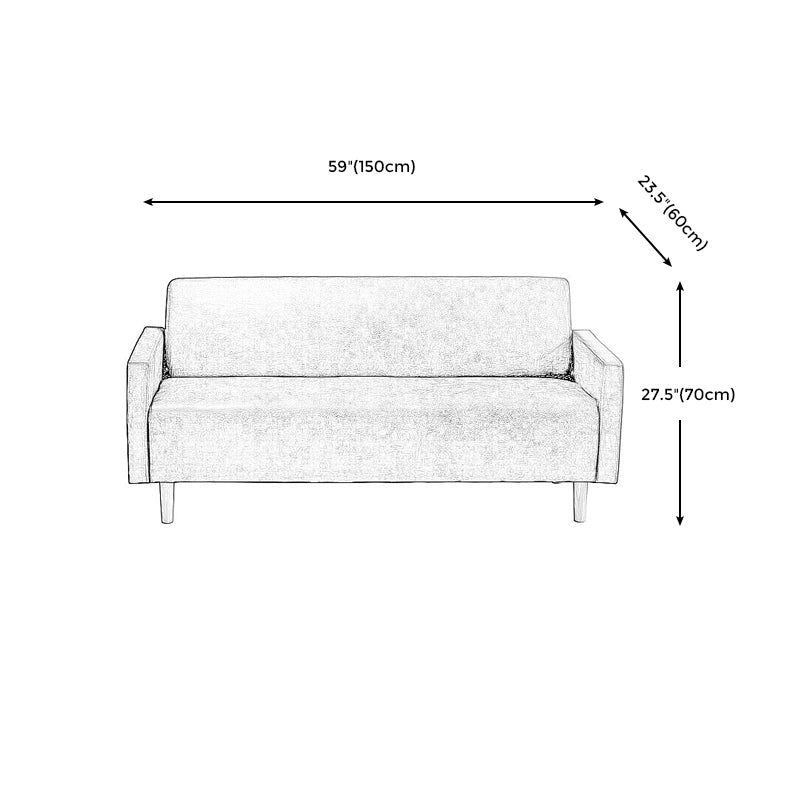 Modern 4 Wood Legs Standard Sofa Square Arm Sofa for Living Room Clearhalo 'Furniture' 'furniture_sofas' 'kitchen' 'kitchen_sofas' 'Living Room Furniture' 'Sofa' 'sofas' 4671067