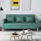 3-Seater Square Arm Sofa Scandinavian 59.06"/70.87" Linen Sofa with Pillows Blackish Green Clearhalo 'furn' 'furn_sofas' 'Furniture' 'furniture_sofas' 'kitchen' 'kitchen_sofas' 'Living Room Furniture' 'Sofa' 'sofas' 4671070