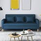 3-Seater Square Arm Sofa Scandinavian 59.06"/70.87" Linen Sofa with Pillows Navy Clearhalo 'furn' 'furn_sofas' 'Furniture' 'furniture_sofas' 'kitchen' 'kitchen_sofas' 'Living Room Furniture' 'Sofa' 'sofas' 4671071