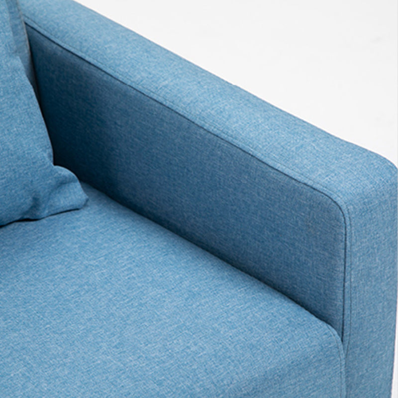 3-Seater Square Arm Sofa Scandinavian 59.06"/70.87" Linen Sofa with Pillows Clearhalo 'furn' 'furn_sofas' 'Furniture' 'furniture_sofas' 'kitchen' 'kitchen_sofas' 'Living Room Furniture' 'Sofa' 'sofas' 4671079