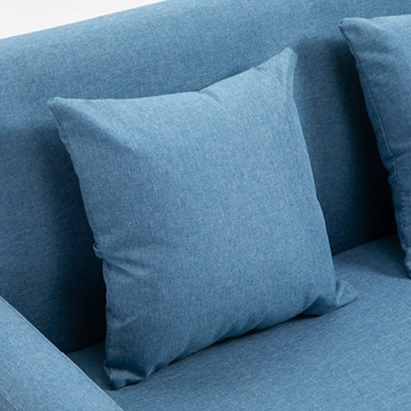 3-Seater Square Arm Sofa Scandinavian 59.06"/70.87" Linen Sofa with Pillows Clearhalo 'furn' 'furn_sofas' 'Furniture' 'furniture_sofas' 'kitchen' 'kitchen_sofas' 'Living Room Furniture' 'Sofa' 'sofas' 4671080