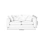 Square Armrest Latex/sponge Upholstery Filled Wood Base Off-white Rectangular Sofa Clearhalo 'furn' 'furn_sofas' 'Furniture' 'furniture_sofas' 'kitchen' 'kitchen_sofas' 'Living Room Furniture' 'Sofa' 'sofas' 4671126