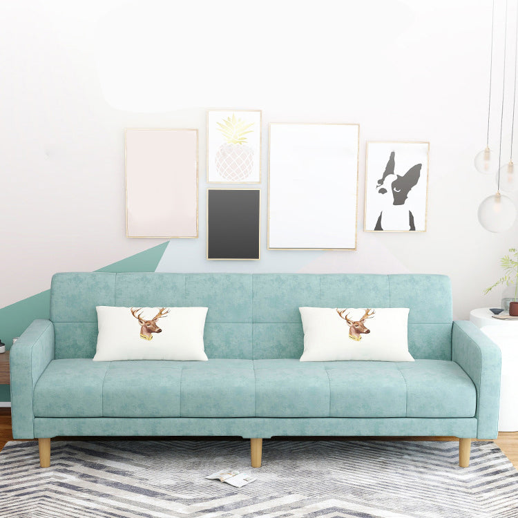 Contemporary Convertible Footrest Stool Sofa Bed with Storage and Square Arms Clearhalo 'furn' 'furn_sofas' 'Furniture' 'furniture_sofas' 'kitchen' 'kitchen_sofas' 'Living Room Furniture' 'Sofa' 'sofas' 4671129