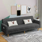Contemporary Convertible Footrest Stool Sofa Bed with Storage and Square Arms Dark Gray Clearhalo 'furn' 'furn_sofas' 'Furniture' 'furniture_sofas' 'kitchen' 'kitchen_sofas' 'Living Room Furniture' 'Sofa' 'sofas' 4671140