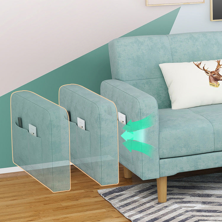 Contemporary Convertible Footrest Stool Sofa Bed with Storage and Square Arms Clearhalo 'furn' 'furn_sofas' 'Furniture' 'furniture_sofas' 'kitchen' 'kitchen_sofas' 'Living Room Furniture' 'Sofa' 'sofas' 4671145