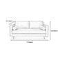 Faux Leather Modern Sofa 37.7"W Square Arm Sofa with 2 Pillows for Living Room Clearhalo 'furn' 'furn_sofas' 'Furniture' 'furniture_sofas' 'kitchen' 'kitchen_sofas' 'Living Room Furniture' 'Sofa' 'sofas' 4671190