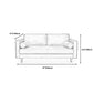 Faux Leather Modern Sofa 37.7"W Square Arm Sofa with 2 Pillows for Living Room Clearhalo 'furn' 'furn_sofas' 'Furniture' 'furniture_sofas' 'kitchen' 'kitchen_sofas' 'Living Room Furniture' 'Sofa' 'sofas' 4671191
