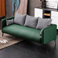 Modern 3-seater Sofa with Houndstooth Pillows Back and Pillow Top Arm Blackish Green Clearhalo 'Furniture' 'furniture_sofas' 'kitchen' 'kitchen_sofas' 'Living Room Furniture' 'Sofa' 'sofas' 4673049