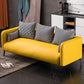 Modern 3-seater Sofa with Houndstooth Pillows Back and Pillow Top Arm Yellow Clearhalo 'Furniture' 'furniture_sofas' 'kitchen' 'kitchen_sofas' 'Living Room Furniture' 'Sofa' 'sofas' 4673050