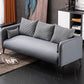 Modern 3-seater Sofa with Houndstooth Pillows Back and Pillow Top Arm Grey Clearhalo 'Furniture' 'furniture_sofas' 'kitchen' 'kitchen_sofas' 'Living Room Furniture' 'Sofa' 'sofas' 4673053