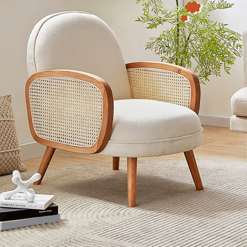 31.49" H Square Arm Solid Color Fleece Wooden Rattan Sofa for Apartment Clearhalo 'furn' 'furn_sofas' 'Furniture' 'furniture_sofas' 'kitchen' 'kitchen_sofas' 'Living Room Furniture' 'Sofa' 'sofas' 4673073