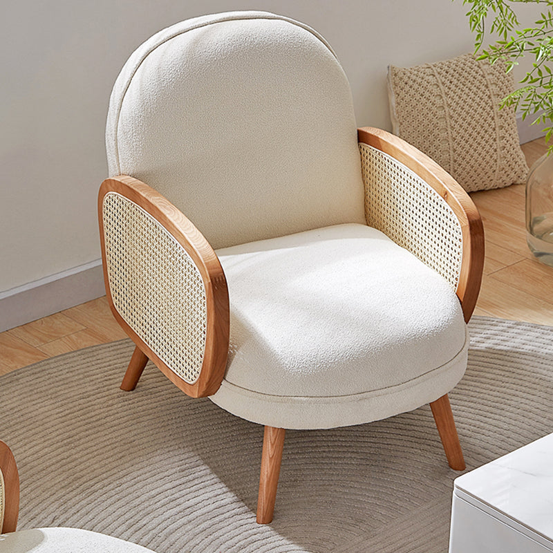 31.49" H Square Arm Solid Color Fleece Wooden Rattan Sofa for Apartment Clearhalo 'furn' 'furn_sofas' 'Furniture' 'furniture_sofas' 'kitchen' 'kitchen_sofas' 'Living Room Furniture' 'Sofa' 'sofas' 4673084