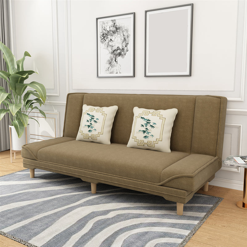Modern Armless Settee with Cotton Blend 27.55" W Convertible Sleeper Sofa for Living Room Coffee Clearhalo 'furn' 'furn_sofas' 'Furniture' 'furniture_sofas' 'kitchen' 'kitchen_sofas' 'Living Room Furniture' 'Sofa' 'sofas' 4673096