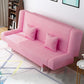 Modern Cotton Blend Sofa 23"W Back Armless Sofa for Living Room 47"L x 23"W x 29.5"H Pink Clearhalo 'furn' 'furn_sofas' 'Furniture' 'furniture_sofas' 'kitchen' 'kitchen_sofas' 'Living Room Furniture' 'Sofa' 'sofas' 4673126