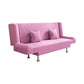 Modern Cotton Blend Sofa 23"W Back Armless Sofa for Living Room 71"L x 23"W x 29.5"H Pink Clearhalo 'furn' 'furn_sofas' 'Furniture' 'furniture_sofas' 'kitchen' 'kitchen_sofas' 'Living Room Furniture' 'Sofa' 'sofas' 4673131