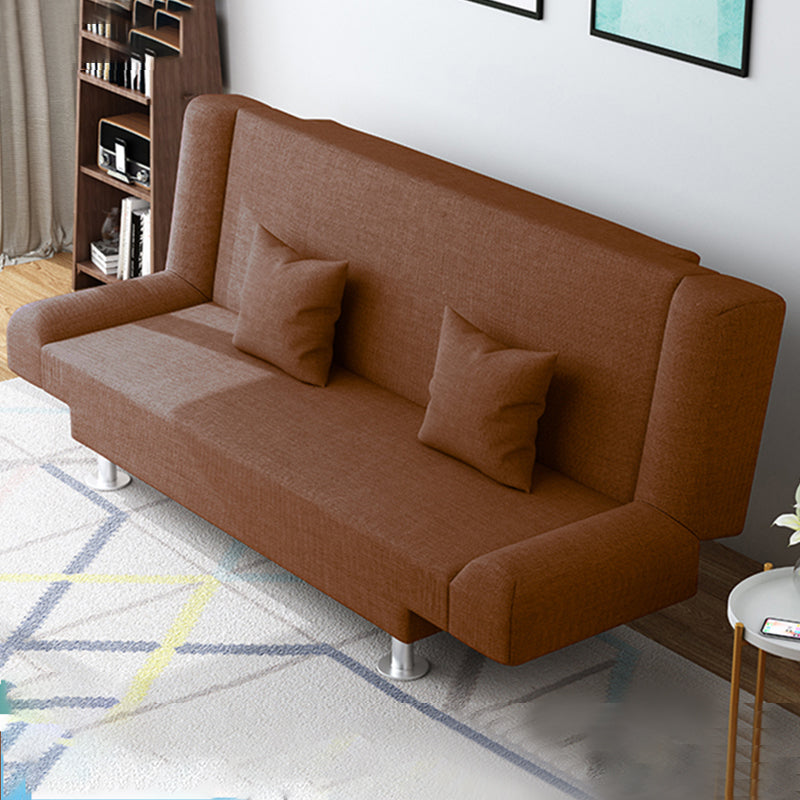 Modern Cotton Blend Sofa 23"W Back Armless Sofa for Living Room Brown Clearhalo 'furn' 'furn_sofas' 'Furniture' 'furniture_sofas' 'kitchen' 'kitchen_sofas' 'Living Room Furniture' 'Sofa' 'sofas' 4673132