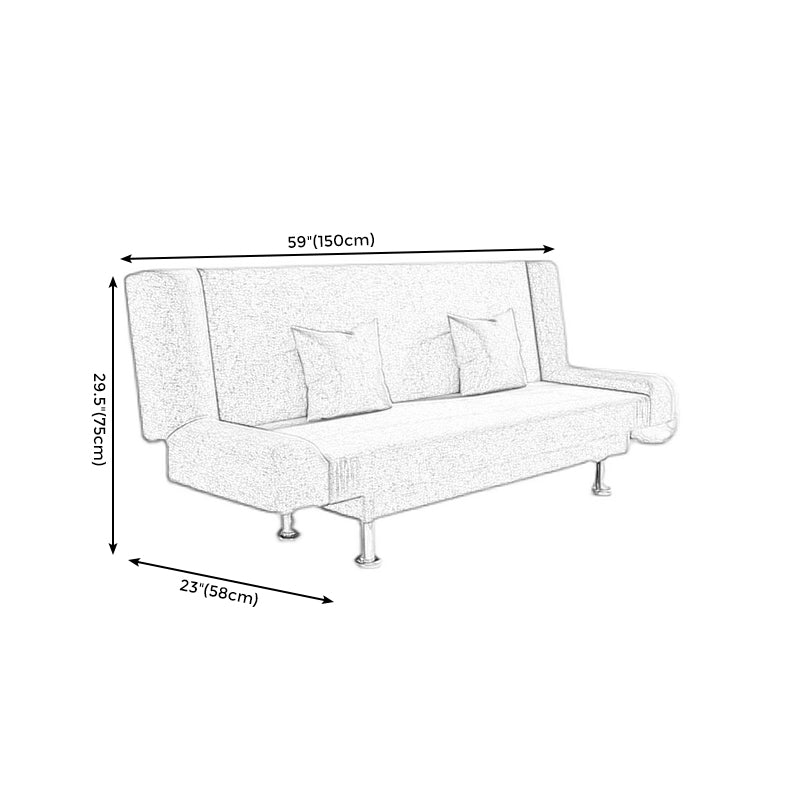 Modern Cotton Blend Sofa 23"W Back Armless Sofa for Living Room Clearhalo 'furn' 'furn_sofas' 'Furniture' 'furniture_sofas' 'kitchen' 'kitchen_sofas' 'Living Room Furniture' 'Sofa' 'sofas' 4673143