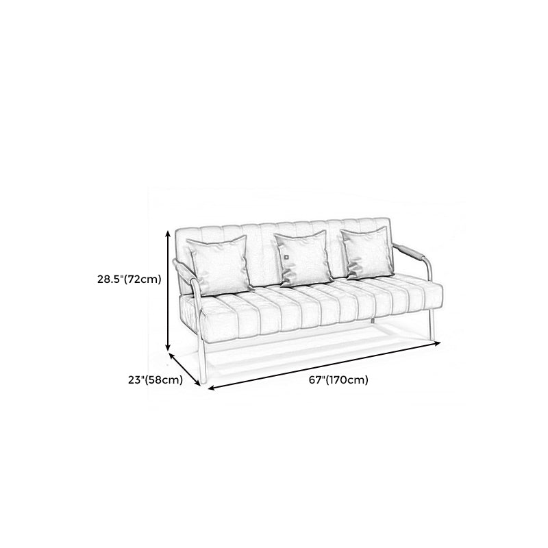 Glam Velvet 3-seater Sofa with Sewn Pillow Back and 4 Golden Legs Clearhalo 'furn' 'furn_sofas' 'Furniture' 'furniture_sofas' 'kitchen' 'kitchen_sofas' 'Living Room Furniture' 'Sofa' 'sofas' 4673185