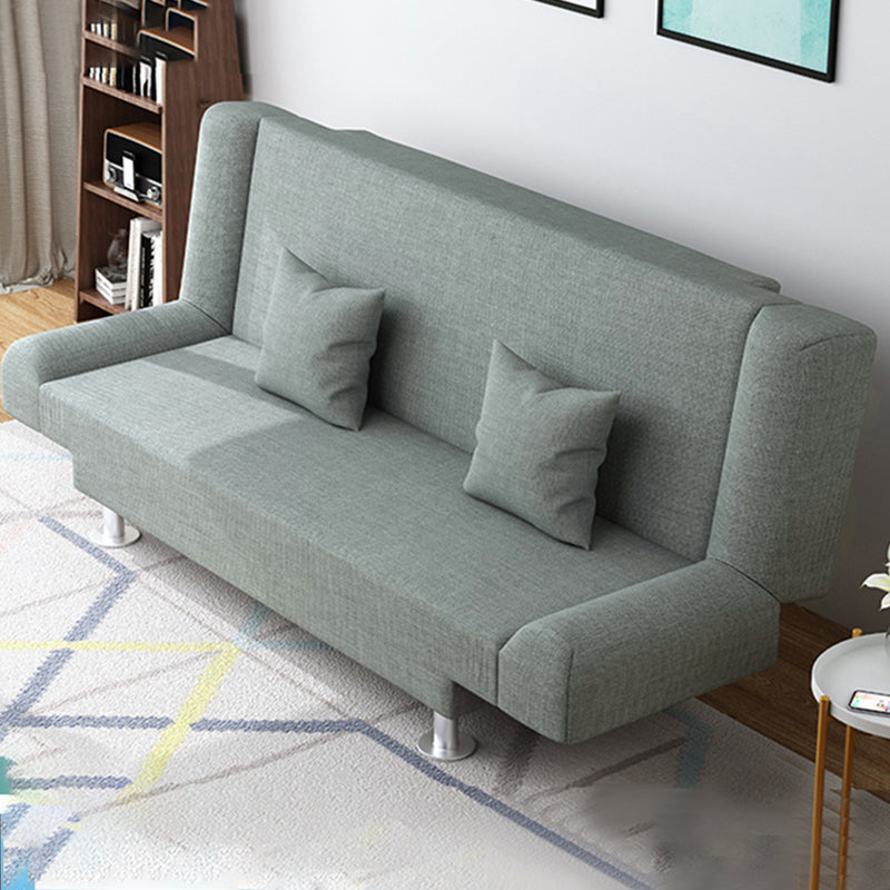 Cotton Blend Modern Sofa 23"W Back Sofa Armless Sofa for Living Room Light Gray Clearhalo 'furn' 'furn_sofas' 'Furniture' 'furniture_sofas' 'kitchen' 'kitchen_sofas' 'Living Room Furniture' 'Sofa' 'sofas' 4673207