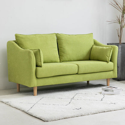 Modern Velvet 2-seat Loveseat with Pillow Top Arm for Apartment 31.5"H Green Clearhalo 'furn' 'furn_sofas' 'Furniture' 'furniture_sofas' 'kitchen' 'kitchen_sofas' 'Living Room Furniture' 'Sofa' 'sofas' 4673225