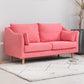 Modern Velvet 2-seat Loveseat with Pillow Top Arm for Apartment 31.5"H Pinkish Red Clearhalo 'furn' 'furn_sofas' 'Furniture' 'furniture_sofas' 'kitchen' 'kitchen_sofas' 'Living Room Furniture' 'Sofa' 'sofas' 4673226