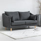 Modern Velvet 2-seat Loveseat with Pillow Top Arm for Apartment 31.5"H Dark Gray Clearhalo 'furn' 'furn_sofas' 'Furniture' 'furniture_sofas' 'kitchen' 'kitchen_sofas' 'Living Room Furniture' 'Sofa' 'sofas' 4673227