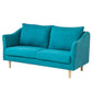Modern Velvet 2-seat Loveseat with Pillow Top Arm for Apartment 31.5"H Lake Blue Clearhalo 'furn' 'furn_sofas' 'Furniture' 'furniture_sofas' 'kitchen' 'kitchen_sofas' 'Living Room Furniture' 'Sofa' 'sofas' 4673230