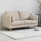 Modern Velvet 2-seat Loveseat with Pillow Top Arm for Apartment 31.5"H Off-White Clearhalo 'furn' 'furn_sofas' 'Furniture' 'furniture_sofas' 'kitchen' 'kitchen_sofas' 'Living Room Furniture' 'Sofa' 'sofas' 4673232