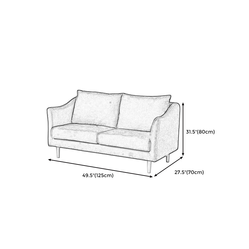 Modern Velvet 2-seat Loveseat with Pillow Top Arm for Apartment 31.5"H Clearhalo 'furn' 'furn_sofas' 'Furniture' 'furniture_sofas' 'kitchen' 'kitchen_sofas' 'Living Room Furniture' 'Sofa' 'sofas' 4673239