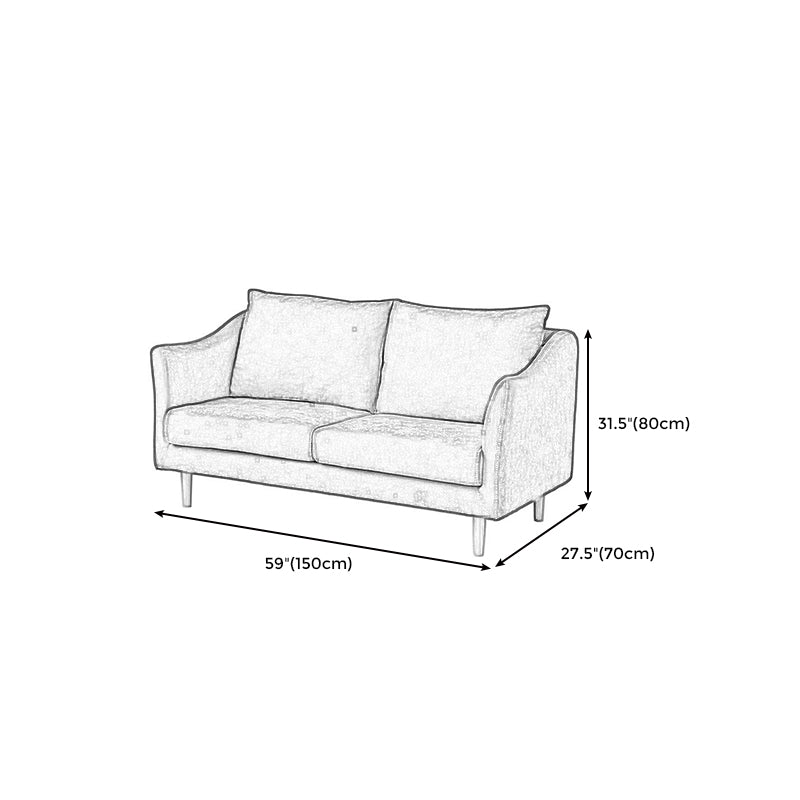 Modern Velvet 2-seat Loveseat with Pillow Top Arm for Apartment 31.5"H Clearhalo 'furn' 'furn_sofas' 'Furniture' 'furniture_sofas' 'kitchen' 'kitchen_sofas' 'Living Room Furniture' 'Sofa' 'sofas' 4673240