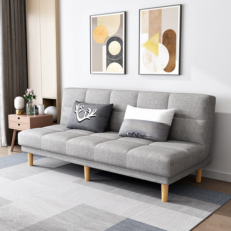 26.77" W Modern Armless Settee Convertible Sleeper Sofa for Living Room Grey Clearhalo 'furn' 'furn_sofas' 'Furniture' 'furniture_sofas' 'kitchen' 'kitchen_sofas' 'Living Room Furniture' 'Sofa' 'sofas' 4673243